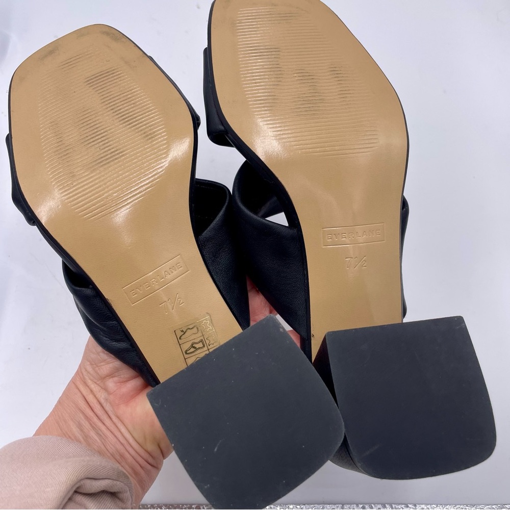 NEW‎ Everlane Black Leather Day Twist Heel in Size 7.5 - Picture 14 of 14